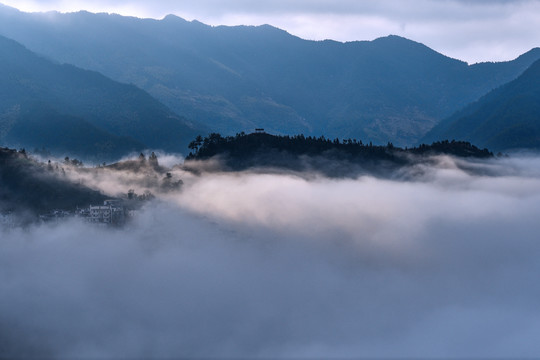 江南山水田园山村