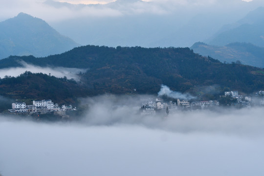 江南山水田园山村