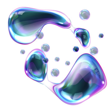 蓝紫曲面泡泡插图