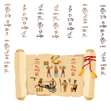 古埃及图腾文字插图