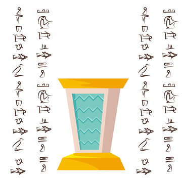 埃及传统石雕插图
