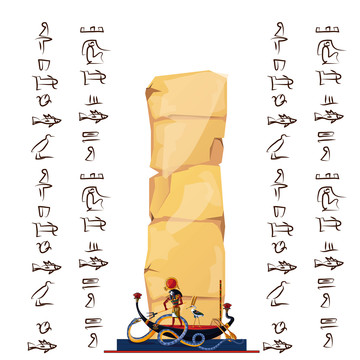 埃及图腾石柱插图