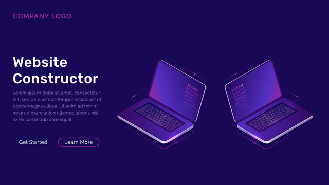 紫色网站架设网页封面