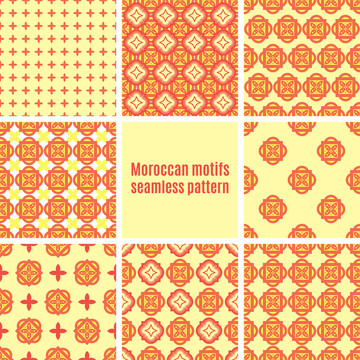 橘黄色摩洛哥纹理背景
