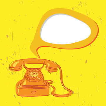 橘黄色电话对话框插图