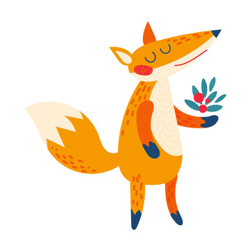 可爱狐狸插图