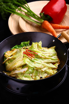 干锅手撕包菜