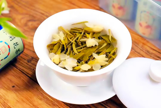 茉莉花茶茶叶特写