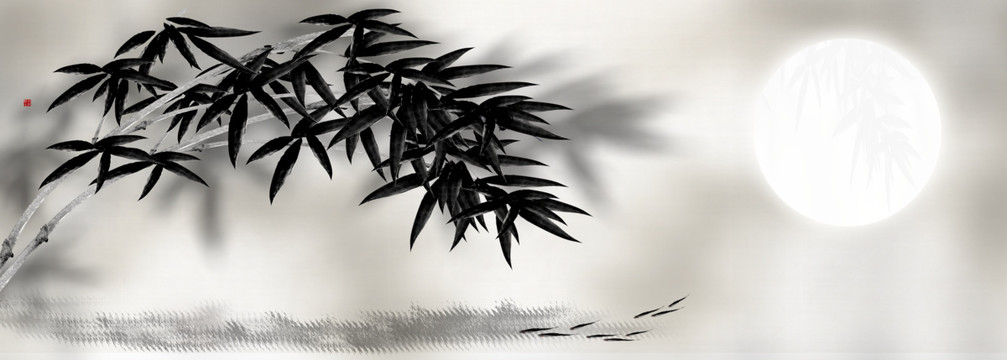 墨竹背景墙