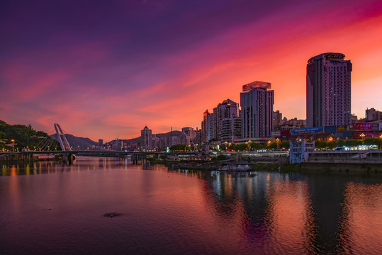 福建南平延平城市夜景