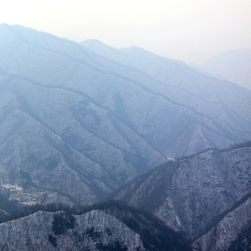 秦岭顶雪景