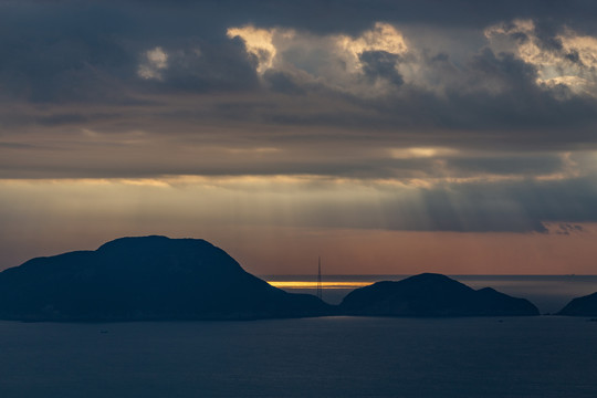 温岭石塘海上日出