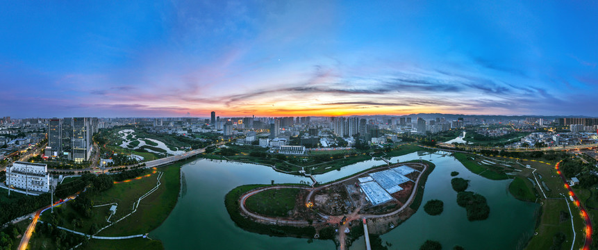 绿城南宁市明月湖风光