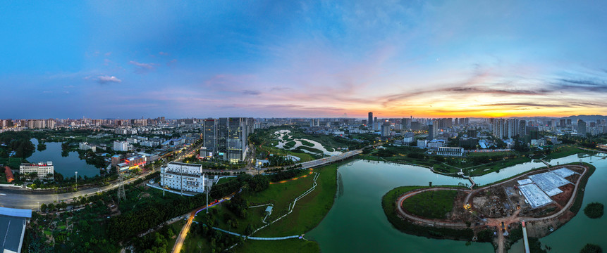 绿城南宁市明月湖风光