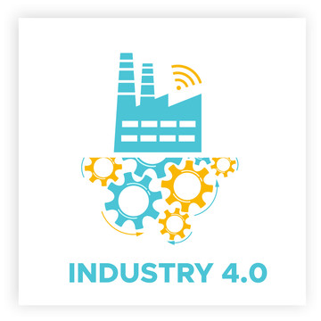 工业4.0概念平面插图