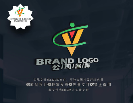 CV字母标志VC字母LOGO