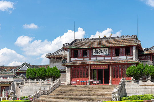 肇庆市端州阅江楼建筑外部风景