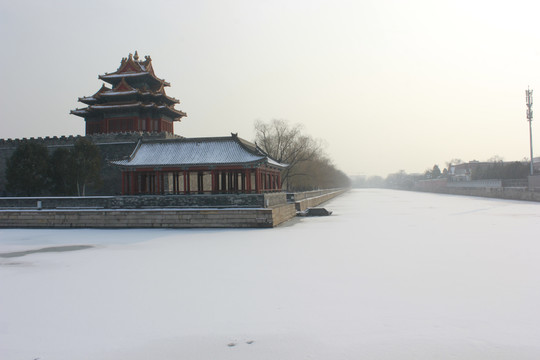 雪后故宫西北角楼