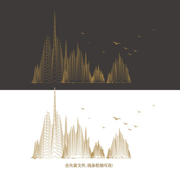 线条山