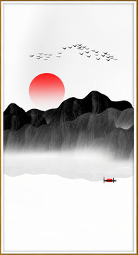 水墨山水画