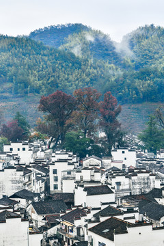 皖南徽派建筑小山村