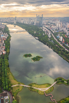 南宁南湖公园城市景观