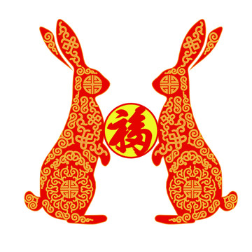 福兔子插画设计