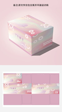 甜点蛋糕包装盒设计AI源文件