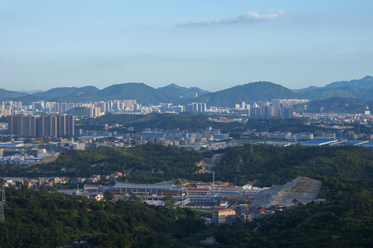 南安省新镇航拍风景