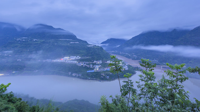 四川宜宾金沙江向家坝库区风景