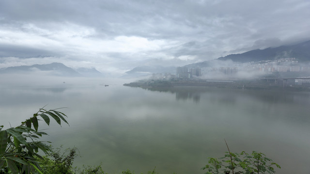 云南昭通绥江城市风景