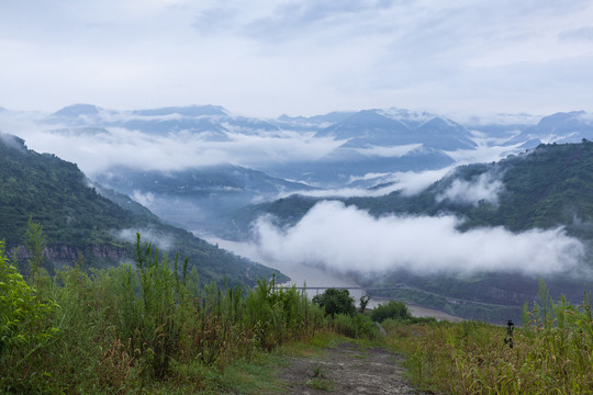 四川宜宾金沙江向家坝库区风景