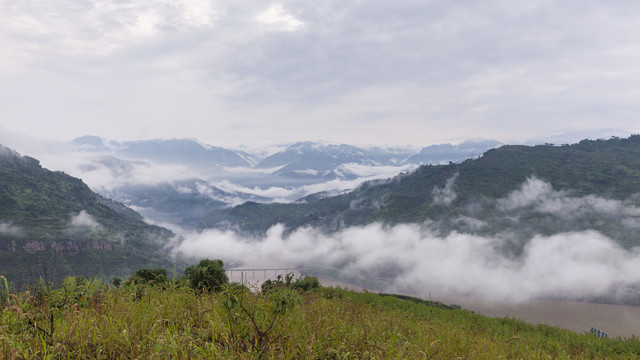 四川宜宾金沙江向家坝库区风景