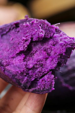 板栗紫薯果肉纹理