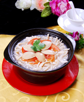 极品鲍鱼鸡丝粥