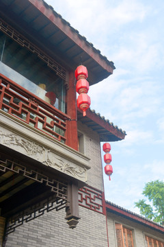中式小楼阳台