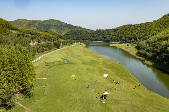 杭州安吉赋石水库小杭坑露营地