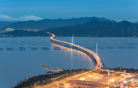 深圳湾跨海大桥夜景