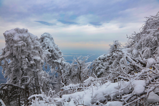 庐山小天池雪景