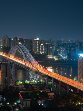 重庆城市风光朝天门大桥夜景