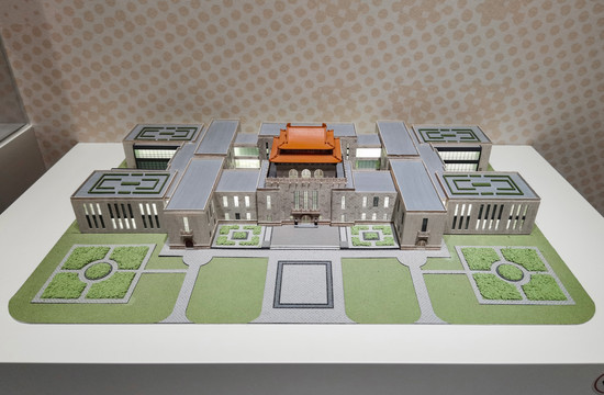 上海杨浦图书馆建筑模型