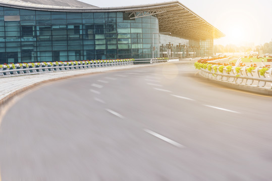 中国沈阳城市建筑道路背景