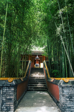 北京门头沟区潭柘寺景区风光