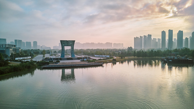 航拍城市美景