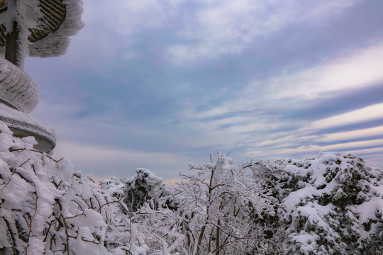 庐山小天池雪景