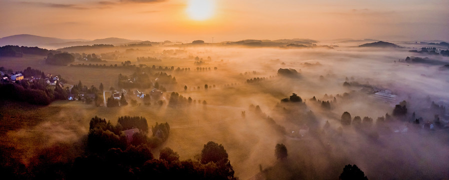 夕阳美景与晚霞