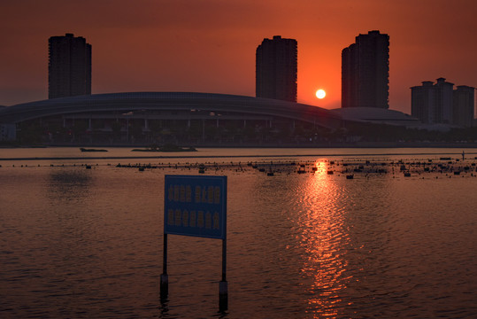 厦门海沧湖落日