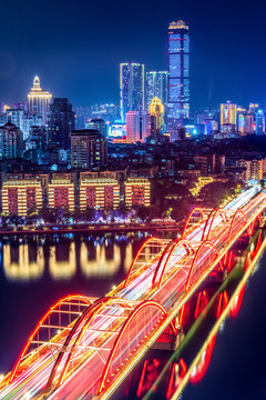 中国广西柳州柳江夜景风光