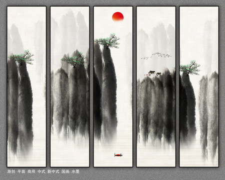 禅意山水画