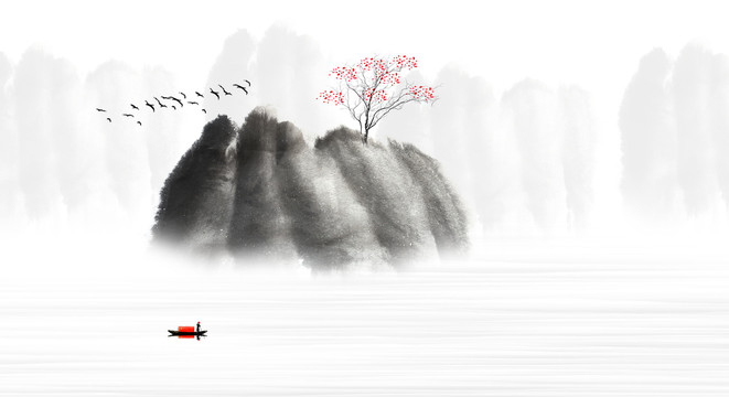 中式山水画